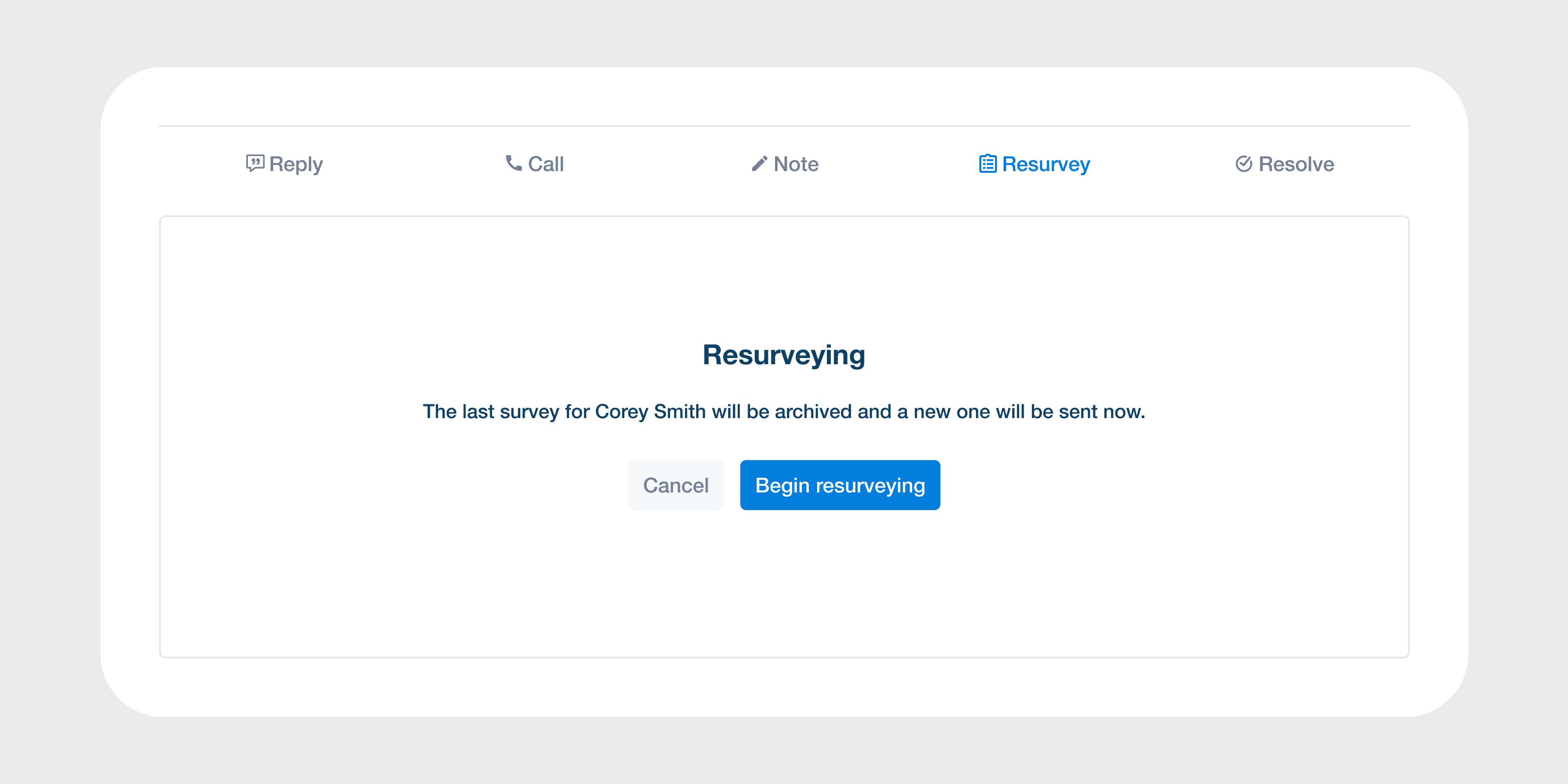 Resurvey