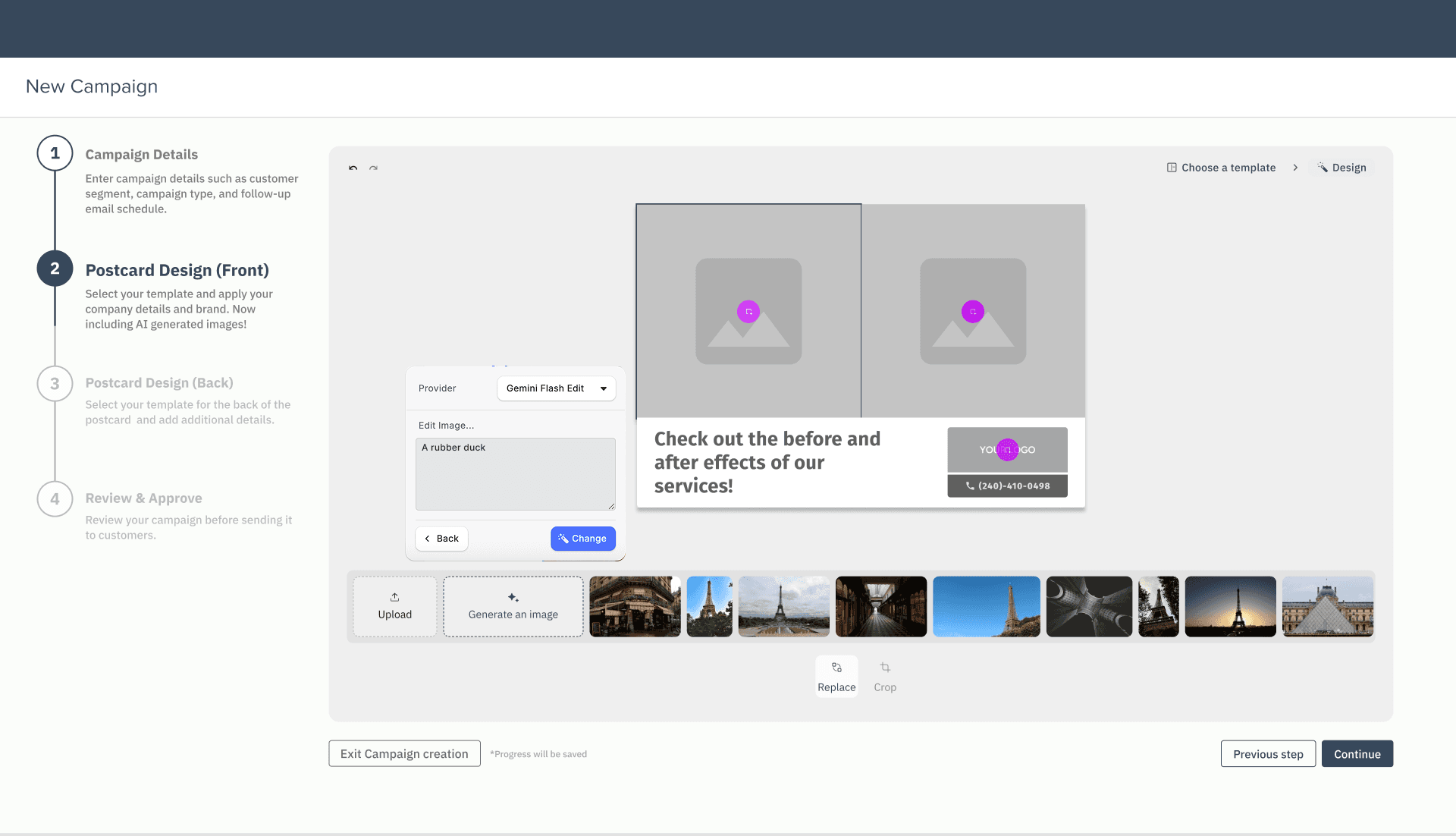 7. Design Studio AI image generation
